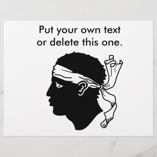 Flyer mit der Flagge Korsikas, Frankreich (Vorne)