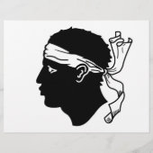 Flyer mit der Flagge Korsikas, Frankreich (Hinten)