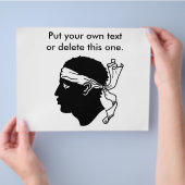 Flyer mit der Flagge Korsikas, Frankreich (Hand)