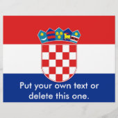 Flyer mit der Flagge Kroatiens (Vorne)