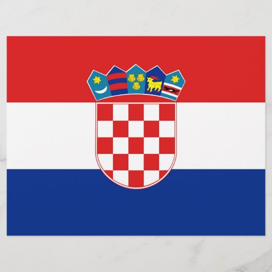 Flyer mit der Flagge Kroatiens (Hinten)