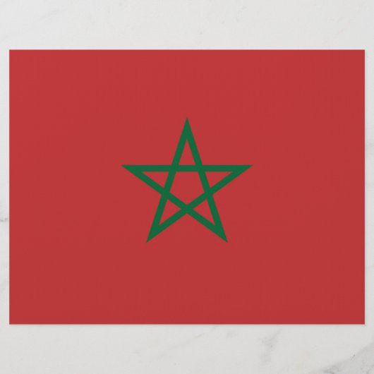 Flyer mit der Flagge Marokkos (Hinten)
