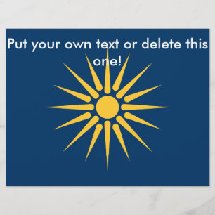 Flyer mit der Flagge Mazedoniens, Griechenland