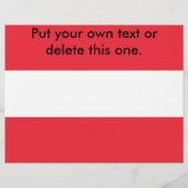 Flyer mit der Flagge Österreichs (Vorne)