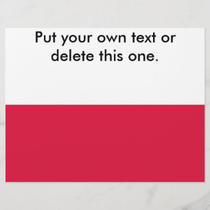 Flyer mit der Flagge Polens