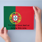 Flyer mit der Flagge Portugals (Hand)