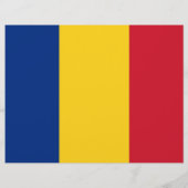 Flyer mit der Flagge Rumäniens (Hinten)