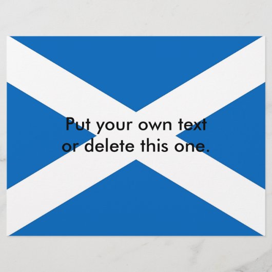 Flyer mit der Flagge Schottlands (Vorne)