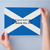 Flyer mit der Flagge Schottlands (Hand)