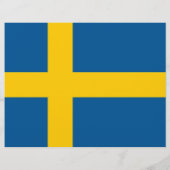 Flyer mit der Flagge Schwedens (Hinten)