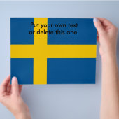 Flyer mit der Flagge Schwedens (Hand)