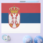 Flyer mit der Flagge Serbiens (Einzeln)
