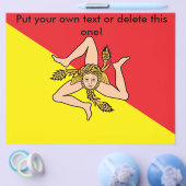 Flyer mit der Flagge Siziliens, Italien (Einzeln)