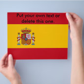Flyer mit der Flagge Spaniens (Hand)