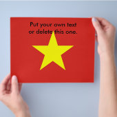 Flyer mit der Flagge Vietnams (Hand)