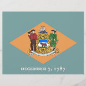 Flyer mit der Flagge von Delaware, U.S.A. (Hinten)