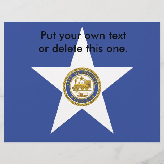 Flyer mit der Flagge von Houston City, USA (Vorne)