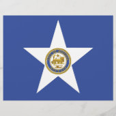 Flyer mit der Flagge von Houston City, USA (Hinten)