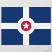 Flyer mit der Flagge von Indianapolis City, USA (Hinten)