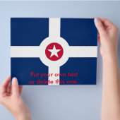 Flyer mit der Flagge von Indianapolis City, USA (Hand)