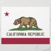 Flyer mit der Flagge von Kalifornien, USA (Hinten)