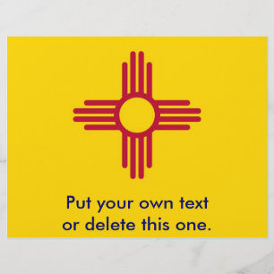 Flyer mit der Flagge von New Mexico, U.S.A.