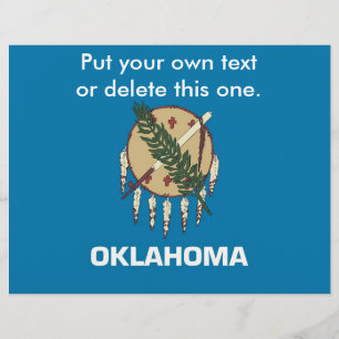 Flyer mit der Flagge von Oklahoma, U.S.A.