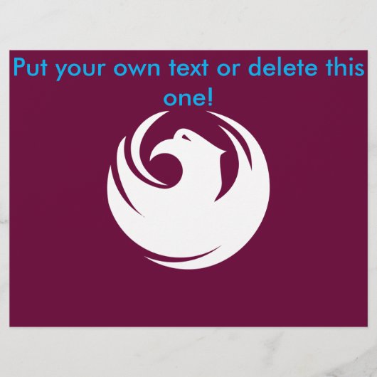 Flyer mit der Flagge von Phoenix, Arizona (Vorne)