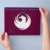 Flyer mit der Flagge von Phoenix, Arizona (Hand)