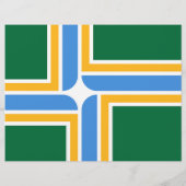 Flyer mit der Flagge von Portland, Oregon, USA (Hinten)