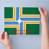 Flyer mit der Flagge von Portland, Oregon, USA (Hand)