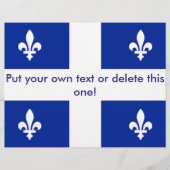 Flyer mit der Flagge von Quebec, Kanada (Vorne)