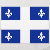 Flyer mit der Flagge von Quebec, Kanada (Hinten)