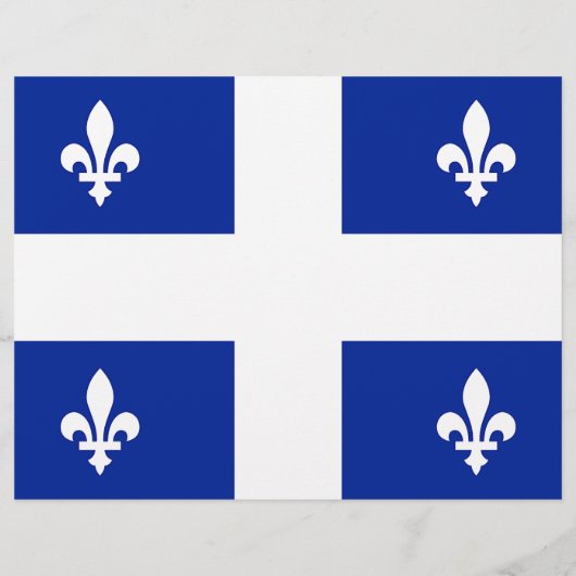 Flyer mit der Flagge von Quebec, Kanada (Hinten)
