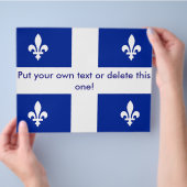 Flyer mit der Flagge von Quebec, Kanada (Hand)