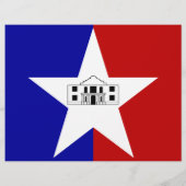 Flyer mit der Flagge von San Antonio City, USA (Hinten)