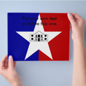 Flyer mit der Flagge von San Antonio City, USA (Hand)