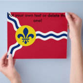 Flyer mit der Flagge von St. Louis, Missouri (Hand)