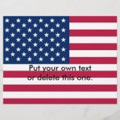 Flyer mit der Flagge von USA (Vorne)