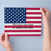 Flyer mit der Flagge von USA (Hand)