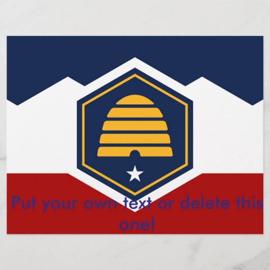 Flyer mit der Flagge von Utah, USA (Vorne)