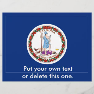 Flyer mit der Flagge von Virginia, USA