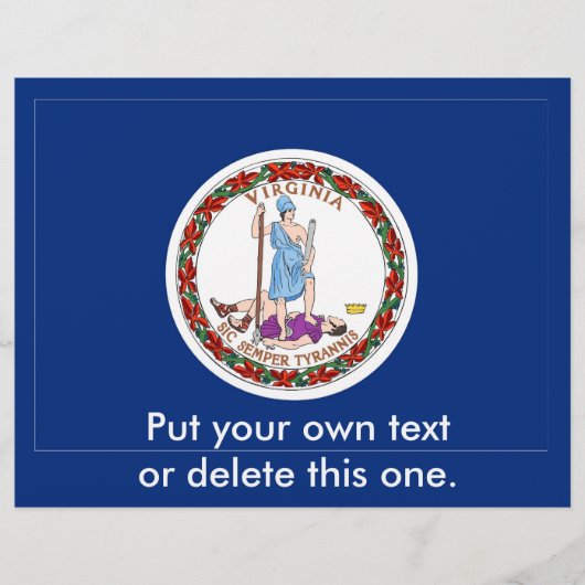 Flyer mit der Flagge von Virginia, USA (Vorne)