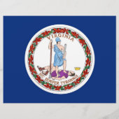 Flyer mit der Flagge von Virginia, USA (Hinten)