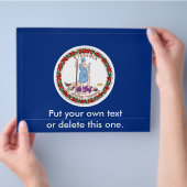 Flyer mit der Flagge von Virginia, USA (Hand)