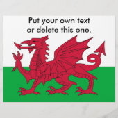 Flyer mit der Flagge Wales (Vorne)