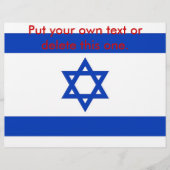 Flyer mit der israelischen Flagge (Vorne)