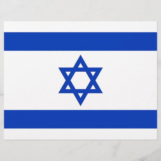 Flyer mit der israelischen Flagge (Hinten)