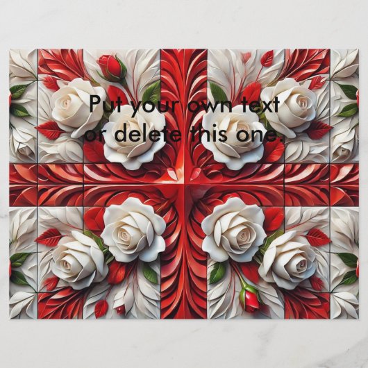 Flyer mit englischer Rose Design (Vorne)