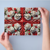 Flyer mit englischer Rose Design (Hand)